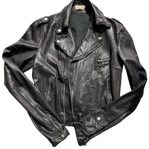 Jackett brand moto leather jacket XS